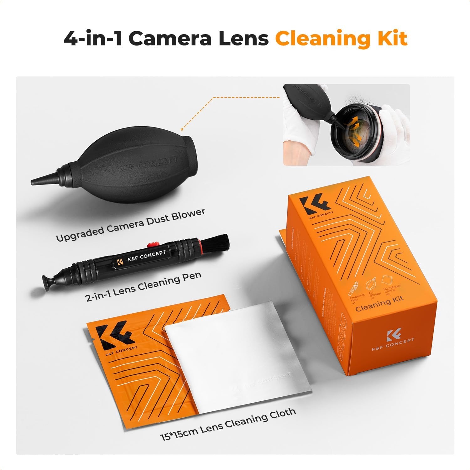 K&F Concept 4-in-1 Camera Lens Cleaning Kit, detail view